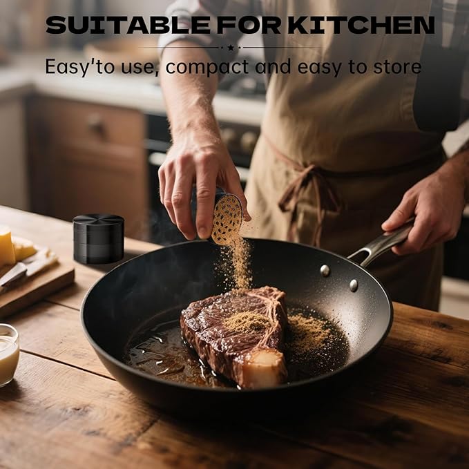 Grinder 2.5 in. (Black) Steel Kitchenware