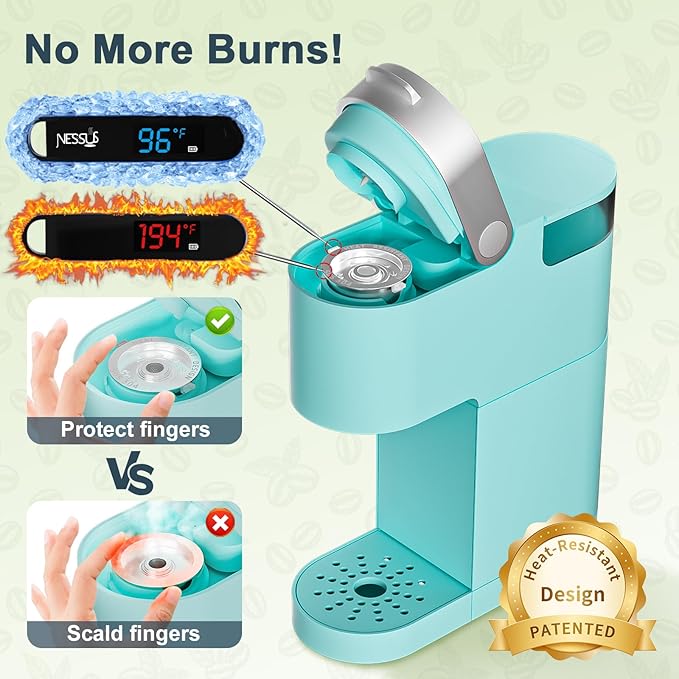 NESSUS 1 Pack Reusable K Cup for Keurig 1.0, Stainless Steel Reusable K Cups for Keurig 1 Prong Coffee Maker K Cup Reusable Coffee Pods with Heat Resistant Handles and Scoop, NO BPA