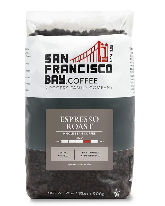 SAN FRANCISCO BAY Coffee Pete's Espresso Blend Whole Bean 2LB (32 Ounce) Dark Roast (Packaging May Vary)