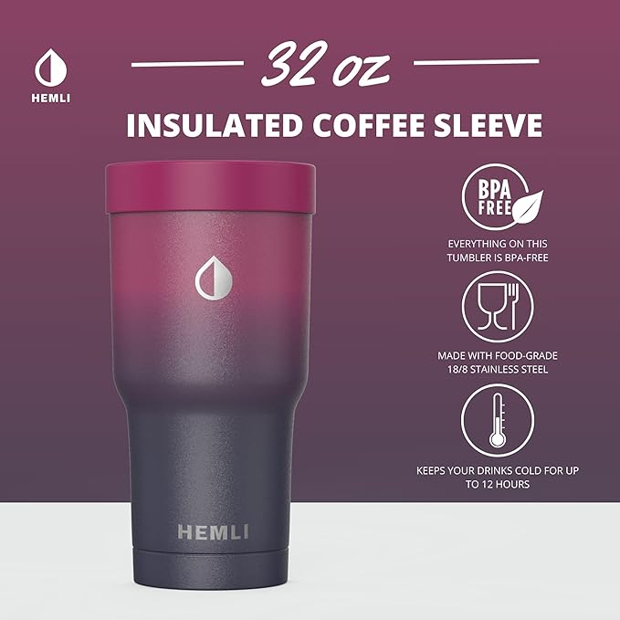 Universal Ice Coffee Sleeve Insulator - Insulated Iced Coffee Holder To Go, Insulated Cup Holder for Starbucks Dunkin Donuts McDonalds, Reusable Coffee Sleeve