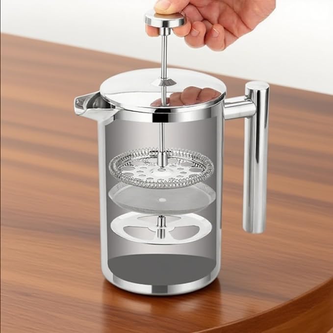 1 Set Frenchs Press Filter, Reusable Stainless Steel Mesh Frenchs Press Filters Replacements for Coffee Squeezer Filters Screen