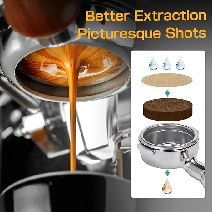 600pcs Espresso Filter Paper for CASABREWS Espresso Machine, Portafilter Filter Disposable Puck Screen for De'Longhi Stilosa Manual 51mm Portafilter Filter Basket, 51mm