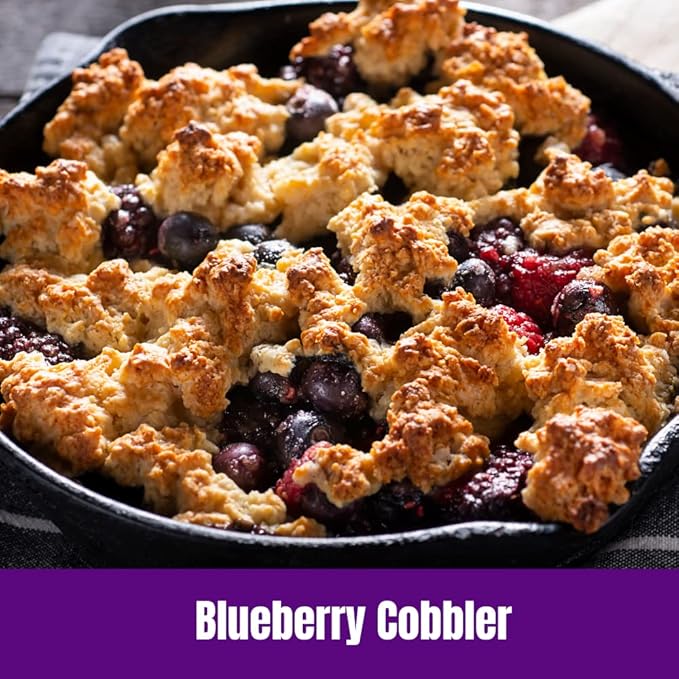 Door County Coffee Blueberry Cobbler, Flavored Ground - 8 oz Bag - Spring & Summer Seasonal - Medium Roast - 100% Specialty Arabica - Blueberry, Cinnamon Flavored