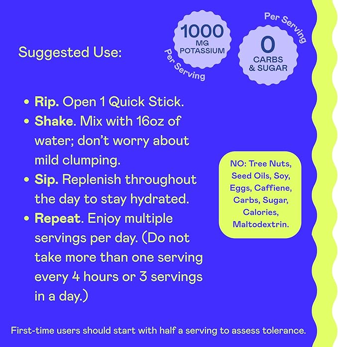 Hi-Lyte K1000 Electrolytes Powder Packets Lemonade, 30 Servings