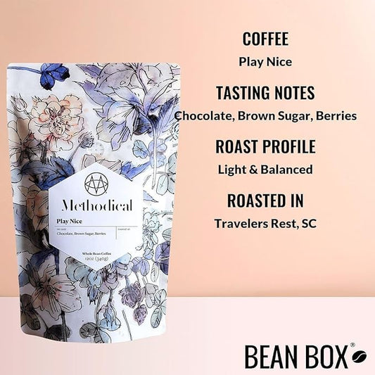 Play Nice - Roasted by Methodical Roasting - Whole Bean Coffee - 12 Ounce Bag