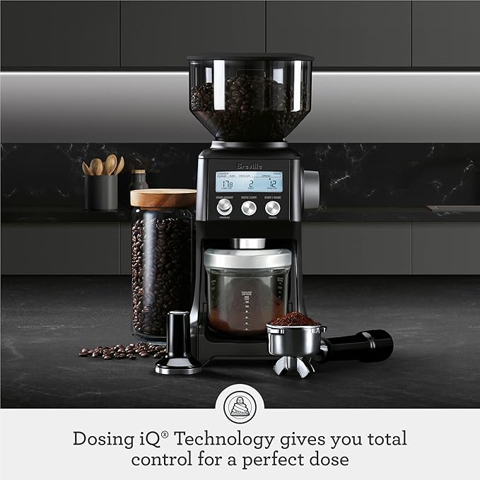 Breville BCG820BTR Smart Grinder Pro for Coffee and Espresso, Black Truffle