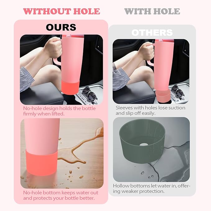 Silicone Boot for Owala 30oz & 40oz FreeSip Sway Bottles & Tumblers - Non-Slip, Scratch-Resistant, Stability Enhancer, Available in 12 Colors (Summer sweetness Red)