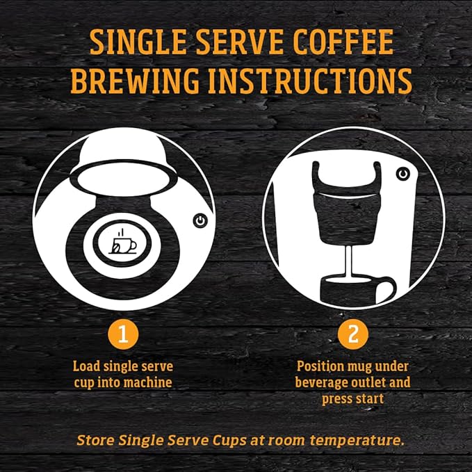 Yellowstone Bunkhouse Medium Roast Coffee, Single Serve Recyclable Pods/Cups, 100% Arabica Beans, 12 Count