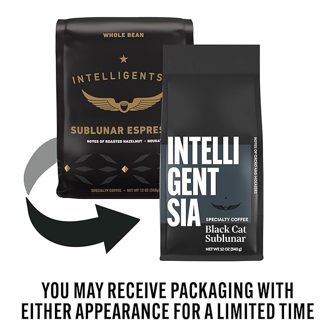 Intelligentsia Coffee, Dark Roast Whole Bean Coffee, 100% Arabica Coffee - Black Cat Sublunar Espresso 12 Ounce Bag
