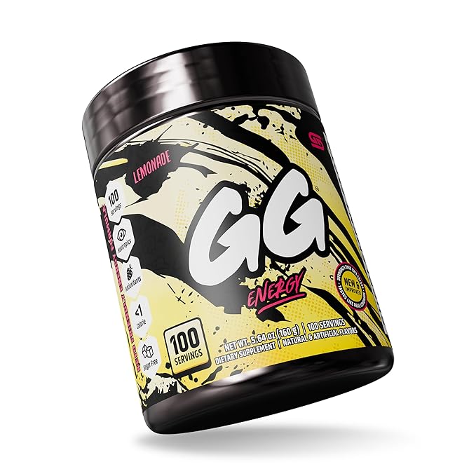 Gamer Supps GG® Energy - Lemonade (100 Servings) - Keto Friendly Gaming Energy and Nootropic Blend, Sugar Free + Organic Caffeine + Vitamins, Powder Drink (Pack of 2)