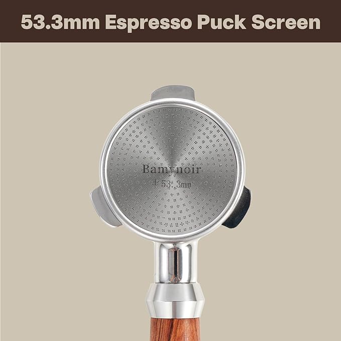 Espresso Puck Screen,53.3mm Puck Screen Compatible With Breville Portafilter 54mm,Mesh Plate For Espresso Coffee Filter Basket,0.65mm Thickness,150μm,Stainless Steel (1 Packs 53.3mm)