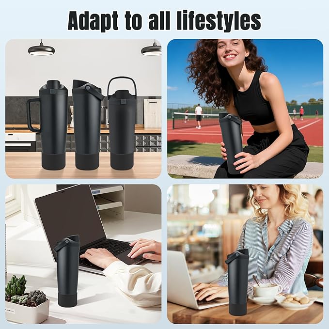 2PCS Silicone Boot Compatible with Owala 30oz & 40oz FreeSip Sway Bottles & Tumblers, Protective Anti-Slip Bottom Cover Sleeve for Freesip Sway Tumbler