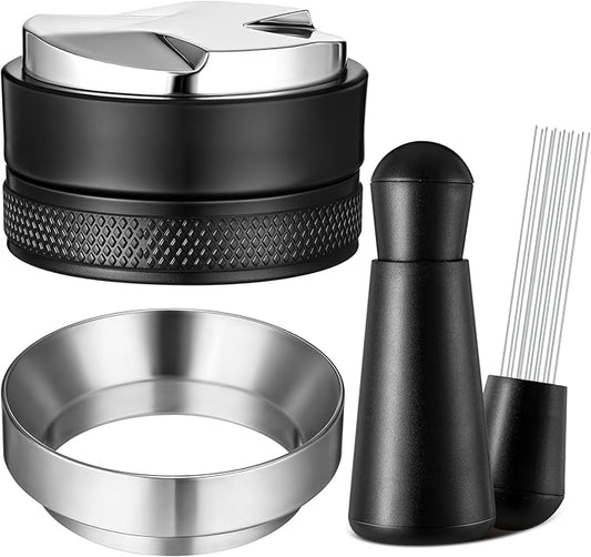 LemonRoad 51mm Espresso Accessories Kit, Coffee Distributor, Tamper Leveler, Coffee Tamper, WDT Tool and Dosing Funnel Set Fits 51 mm Espresso Machines and Portafilters