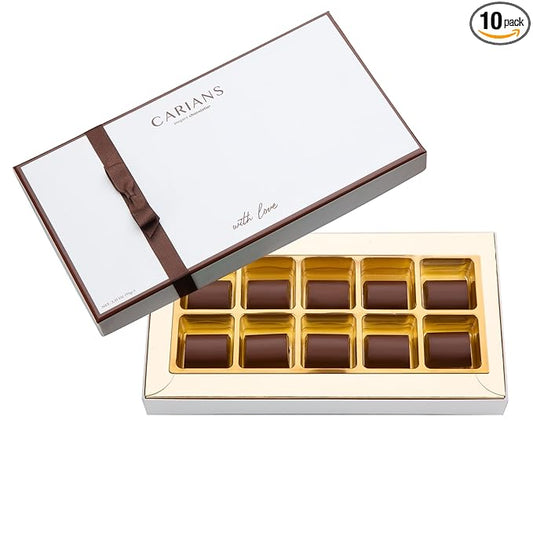 CARIANS Dubai Chocolate Gift Box, Dubai Chocolate Candy with Pistachio and Kunafa, Individually Wrapped Chocolate, Great for Gift Giving, Anniversary, Christmas, Thanksgiving, Halloween, 10 Pc