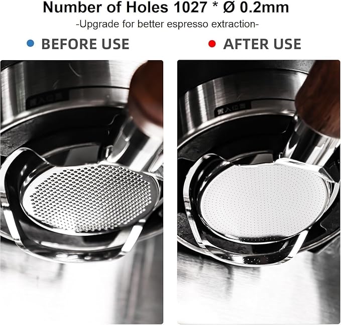 54mm High Extraction Filter Basket | Number of Holes 1027 * Ø 0.2mm | Precision Filter Basket For Breville 54mm Portafilters | Capacity 18g