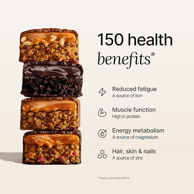 Huel Complete Nutrition Vegan Protein Bars | Variety Pack | 27 Vitamins & Minerals, 2g Sugar, Non-GMO, 100% Plant Based Snack | 15 Pack