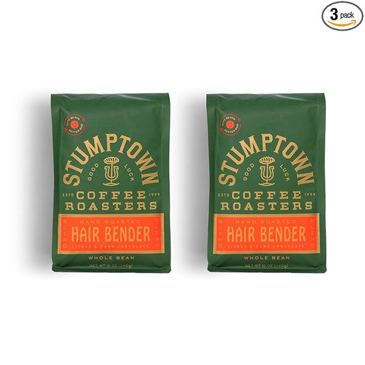 Stumptown Coffee Roasters Medium Roast Whole Bean Coffee | Hair Bender | Citrus and Dark Chocolate | 24 Ounces