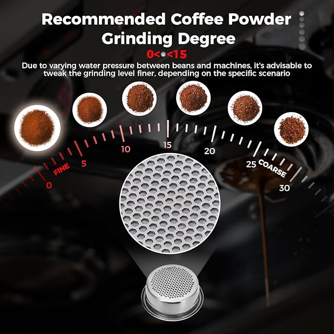 IKAPE Espresso 54mm Portafilter, Coffee Portafilter with Silicone Handle, Fits 54mm Breville Barista Series BES870/878/880 Machine & Solis Barista Machines, with 16g Capacity Filter Basket