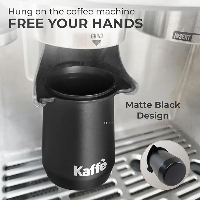 Kaffe Espresso Coffee Dosing Cup with Non-Stick Coating (54mm) - Metal Coffee Ground Dosing Cup for Portafilter - Compatible with 54mm Espresso Machines - Espresso Machine Accessories & Tools