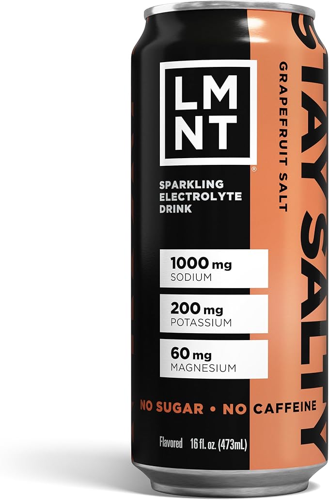 LMNT Sparkling Electrolyte Drink - Grapefruit Salt | 12-Count