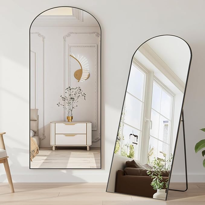 NEWBULIG Full Length Mirror, Upgraded Body Wall Mirrors with Shatter-Proof Glass, Floor Standing Mirror, Home Wall Decor