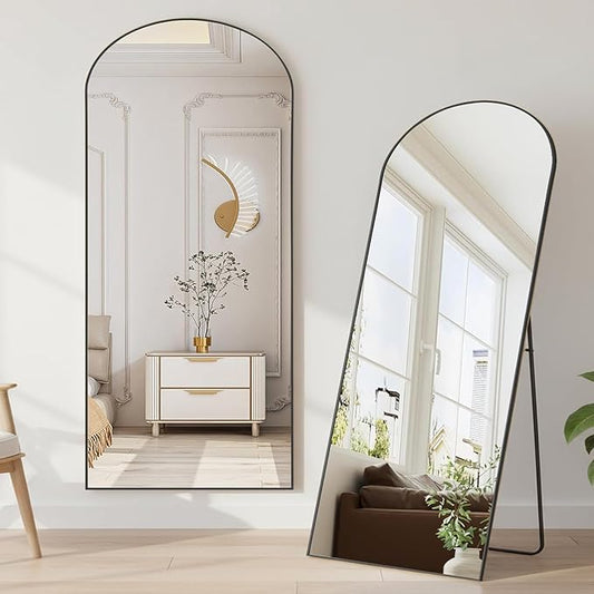 NEWBULIG Full Length Mirror, Upgraded Body Wall Mirrors with Shatter-Proof Glass, Floor Standing Mirror, Home Wall Decor