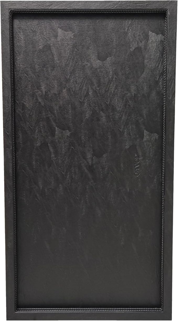 30 x 16 inches High-End Light Luxury Leather Rectangle Oversized Service Tray for Ottoman Tray, Coffee, Food, Family Dinner, Picnic, Party Essentials (Black, 30 x 16 inch)