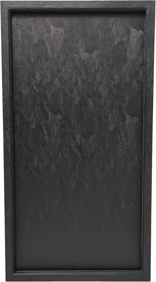 30 x 16 inches High-End Light Luxury Leather Rectangle Oversized Service Tray for Ottoman Tray, Coffee, Food, Family Dinner, Picnic, Party Essentials (Black, 30 x 16 inch)