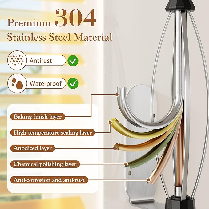 Paper Towel Holder Under Cabinet + Towel Robe Hooks, Single Hand Operable Under Cabinet Paper Towel Holder with Damping Effect Adhesive Wall Mount Paper Towel Rack for Bathroom Kitchen(Silver)