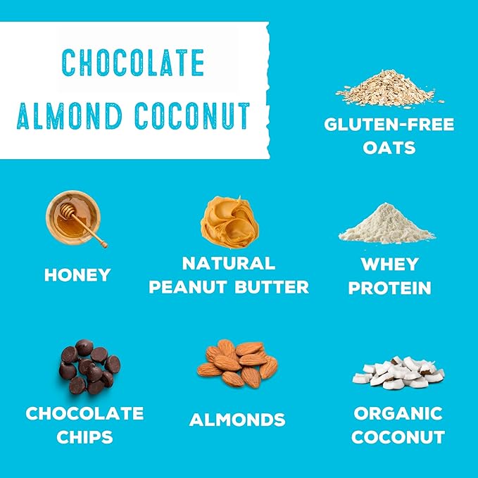 simplyFUEL Whole-Food Protein Balls (Chocolate Almond Coconut), 8 g High-Protein, Gluten-Free, Healthy Snack for Adults & Kids, 9.6 oz