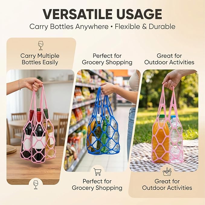 Multifunctional Mesh Coaster,Multifunctional Mesh Cup Coaster,Multi-Use Silicone Storage Bag&Organizer,Wine Holder Handheld Bottle Mesh Coaster Silicone Mat Mesh Design (Dark Green)