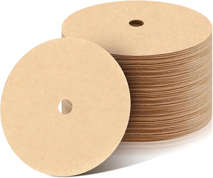 300Pcs Percolator Coffee Filters, 3.5in Disc Coffee Filters, Natural Unbleached Filter Coffee, Disposable Coffee Filters for Percolator Coffee Pot and Flat Bottom Basket