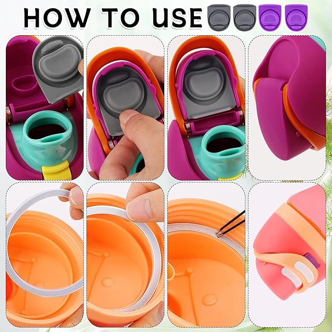 4 Sets Replacement Rubber Stopper and O Ring Gasket Compatible with Owala FreeSip 24oz 32oz,Water Bottle Lid Insert Cap Seal Parts for Owala 16/19/24/32/40oz Mouthpiece Accessories Z4K7