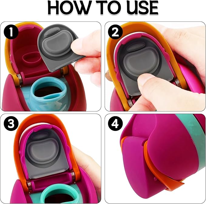 6pcs Rubber Seal Replacement Stopper Compatible with Owala Freesip 24oz 32oz,Water Bottle Top Lid Mouth Cap Insert Spout Gasket Replacement Silicone Parts Accessories for Owala 16/19/24/32/40oz