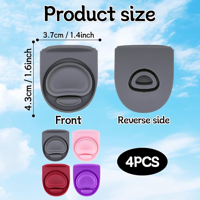 4 Pcs Replacement Stopper Compatible with Owala FreeSip 16oz 32oz,Water Bottle Top Gasket Lid for Owala 16/19/24/32/40oz Seal Mouth Cap Silicone Stopper Parts Insert Accessories(4 Colors 6)