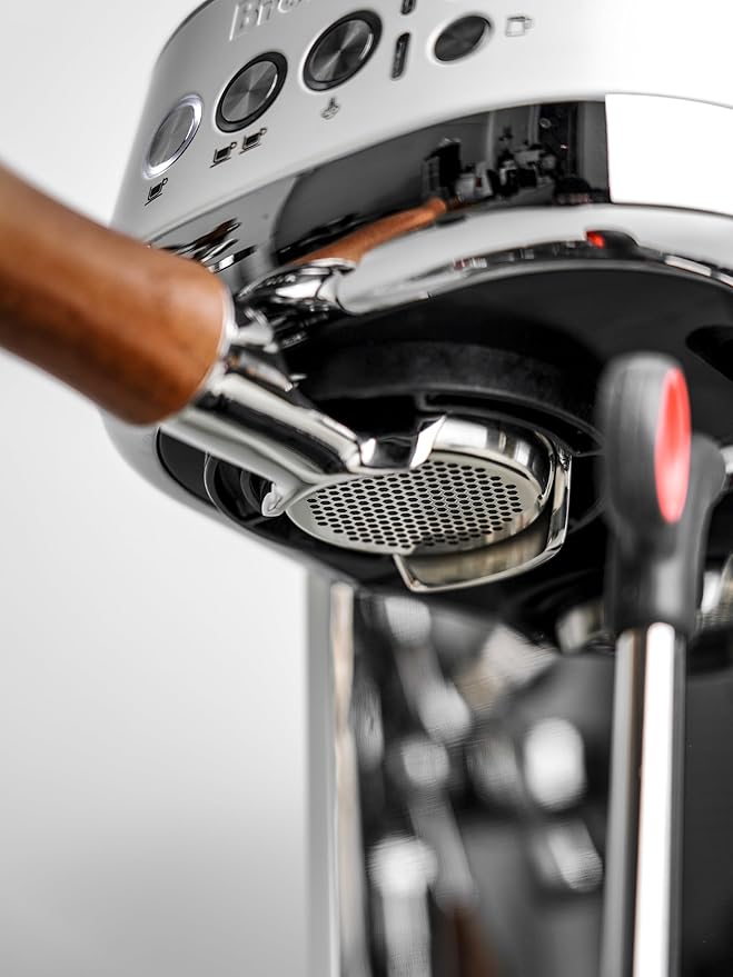 Normcore 54mm Bottomless Portafilter with 18g Precision Filter Basket, Fits Breville 54mm Machines Including Bambino Plus BES500, Genuine American Walnut Handle