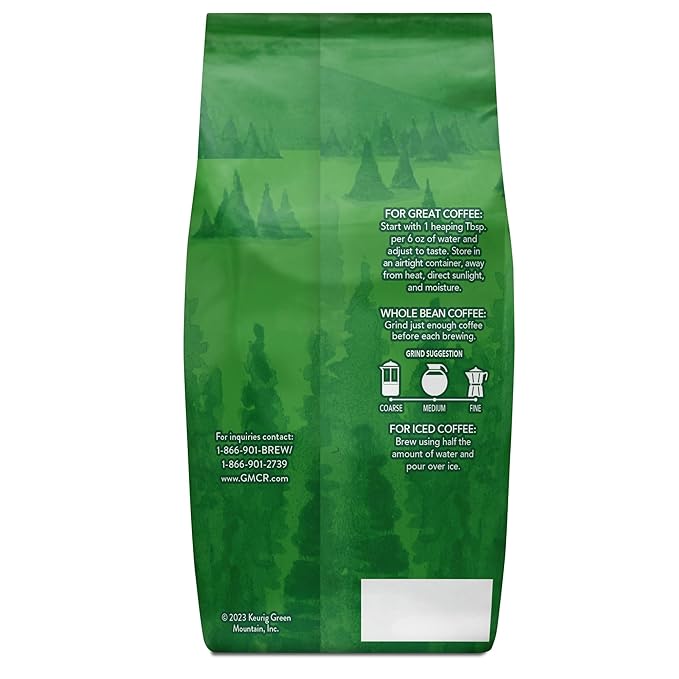Green Mountain Coffee Roasters Breakfast Blend Decaf, Whole Bean Coffee, Bagged 18 oz