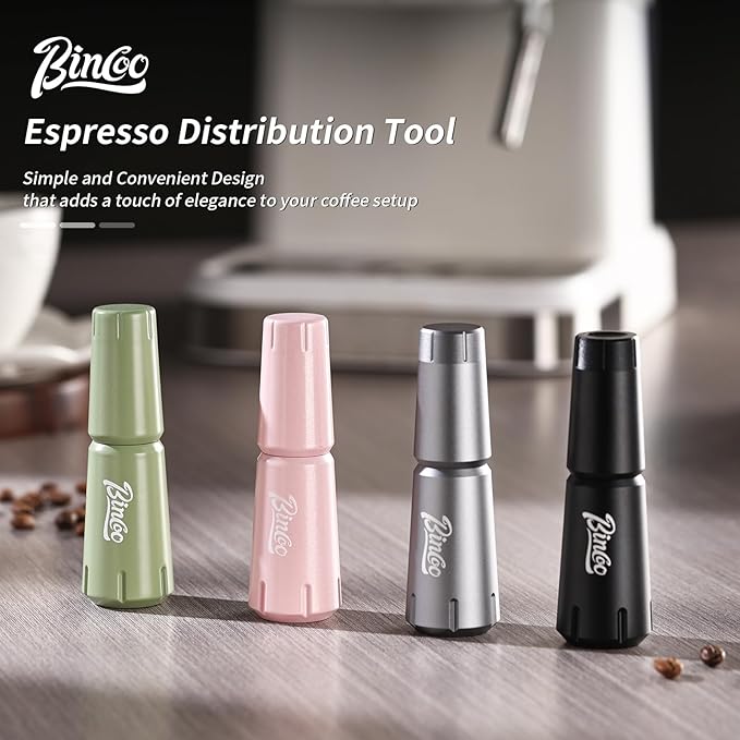 WDT Espresso Distribution Tool - Espresso Stirrer Tool with Stand,Coffee Stirrer Tools for Barista with 0.4mm 8 Needles,Aluminum Alloy Handle