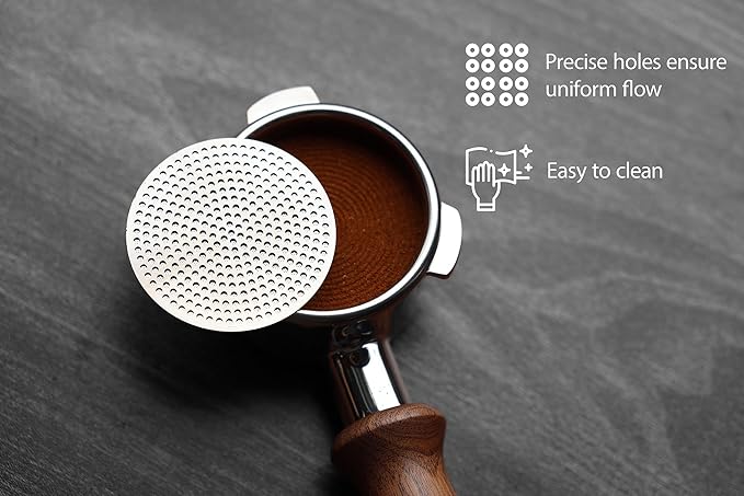 2packs 58.35mm Espresso Puck Screen, 0.9mm 150μm Ultra Thin Coffee Espresso Filter Screen - Mesh Reusable Filter for Espresso Portafilter Filter Basket 58mm