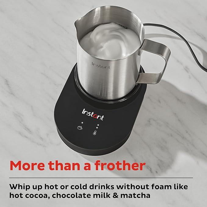 Instant Pot Instant MagicFroth 9-in-1 Electric Milk Steamer and Frother,17oz Stainless Steel Pitcher,Hot and Cold Foam Maker-and Milk Warmer for Lattes,Cappuccinos,Macchiato,(Pack of 2)