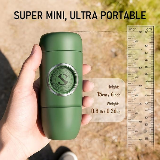 STARESSO TRAVEL NS Portable Espresso Maker, Ultra-Light Manual Coffee Machine, Compatible with Nespresso Original Pods, Perfect for Travel Camping Hiking