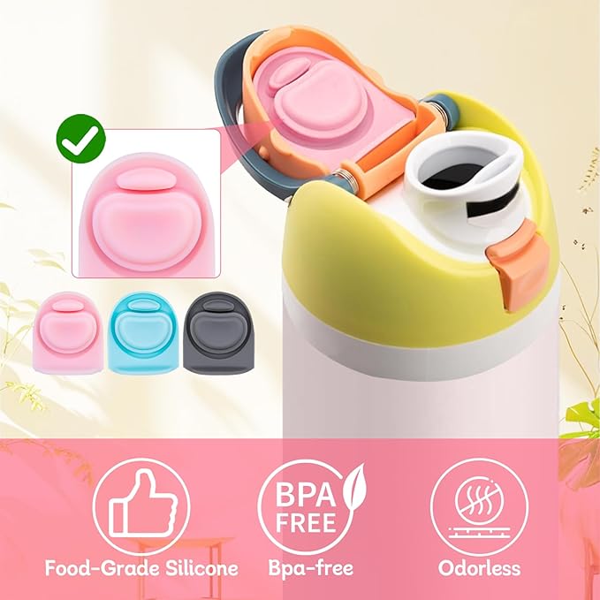 3pcs Replacement Rubber Stopper Seal Compatible with Owala FreeSip 24oz 32oz,Water Bottle Lid Cap Silicone Seal Parts for Owala 16/19/24/32/40oz Spout Gasket Mouthpiece Piece Accessories B3S5