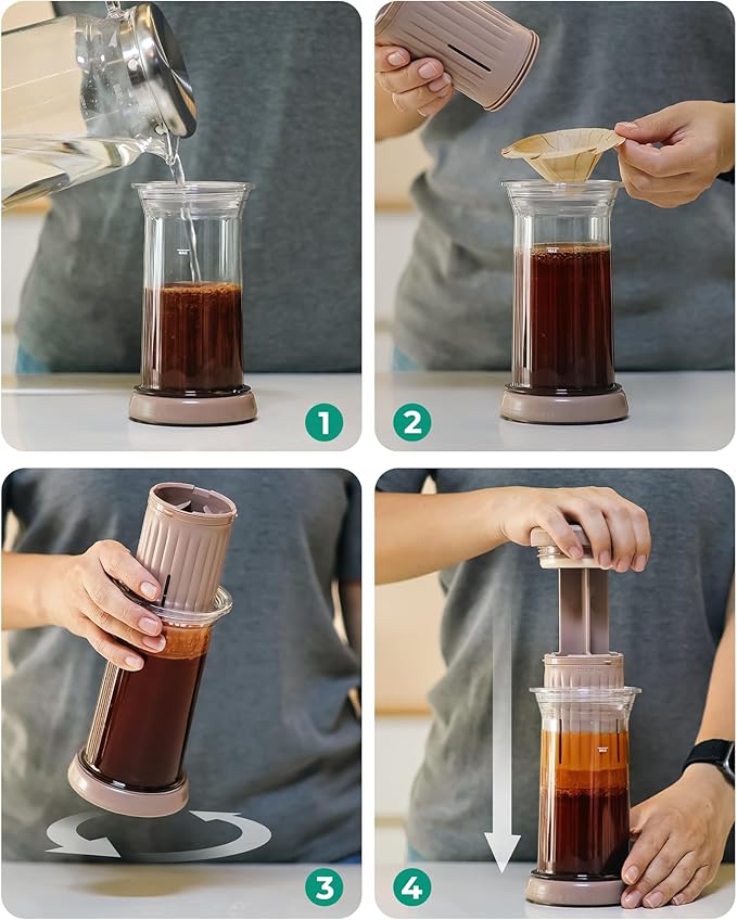 DriftBrew D1 Coffee Filters 100ct, Compostable, Disposable Coffee Filters Fits D1 All-in-One Coffee Press
