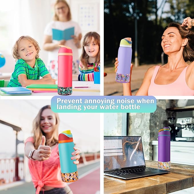 HEYSKAY 2PCS Silicone Boot for Owala Flask Water Bottle Anti-Slip Protective Sleeve for Owala Twist,FreeSip and Flip Stainless Steel Water Bottle BPA-Free Boot Bottom Base