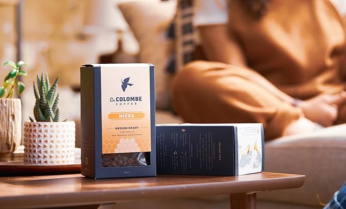 La Colombe Nizza Medium Roast Whole Bean Coffee - Notes of Milk Chocolate, Nuts & Brownie with Honey-Sweet Roasted Nuttiness, 12 Ounce (Pack of 4)