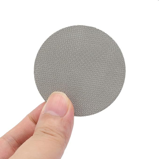 2 Pack 58.5mm Coffee Portafilter Puck Screen,Reusable 1.7mm Thickness Coffee Filter Mesh Plate for 58mm Espresso Portafilter Filter Basket (58.5mm,100μm)