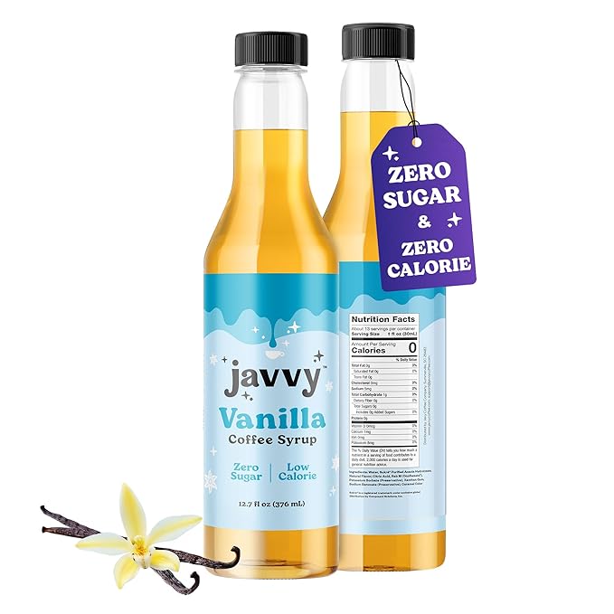 Coffee Syrup - Zero Sugar, Zero Calorie, Flavoring Syrup for Coffees, Coffee Bar Accessories - Great for Flavoring All Types of Drinks – Vanilla