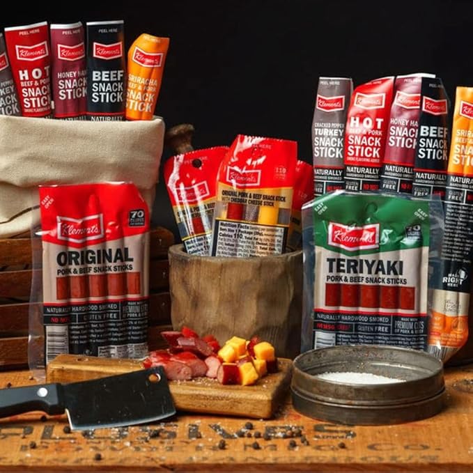Jerky.com 26pc Meat Sticks Variety Pack | Healthy Snack for Adults | Low Sugar & High Protein | Gluten Free & Keto Meat Sticks | Pork, Turkey, Ham Beef Sticks & Cheese Sticks | Jerky Gifts for Men