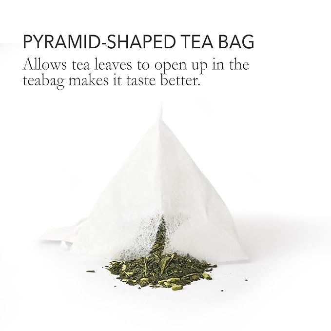 Japanese Green Tea Co. Aracha Gokuzyo Japanese Green Tea Bags (50 Pack) Soilon Pyramid Sachets, Premium Loose-Leaf Quality in Convenient Teabags, Rich Aroma & Flavor, Hot & Cold Brew