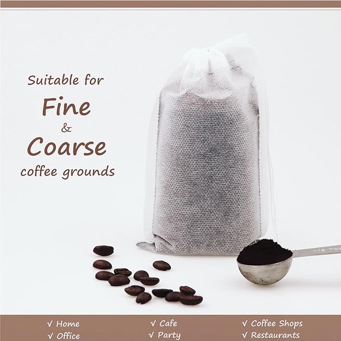 Disposable Cold Brew Coffee Filters - 120 Count Coffee Filter Bags 4"x 12" Cold Brew Filter Bags Coffee Maker Brewing Bags for Mason Jar or Pitcher